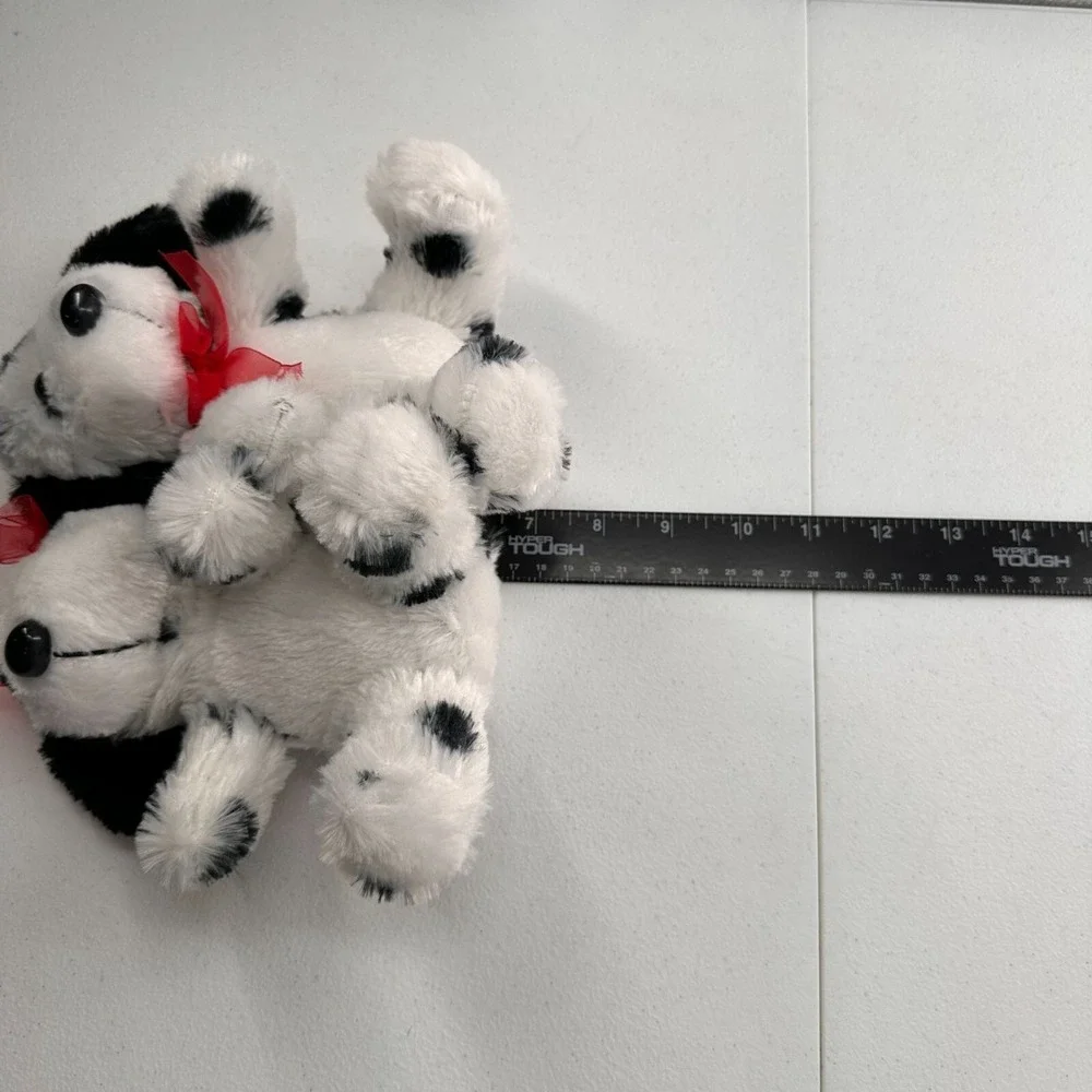 Megatoys Dalmatian Puppy Plush Pair Red Bows 8